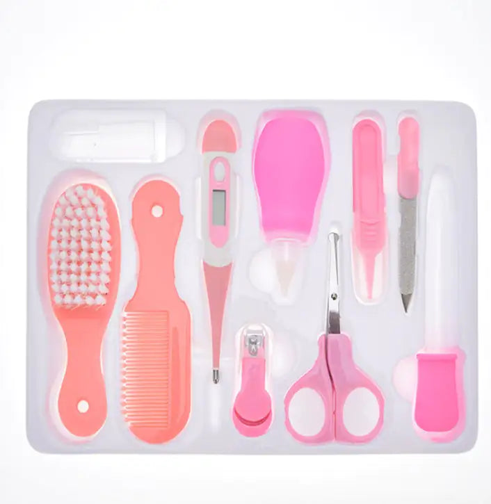 Thermometer für Mutter und Kind, Fütterung, Nasenpflege, 10-teiliges Set, Baby-Maniküre-Klemme, Nagelknipser-Set