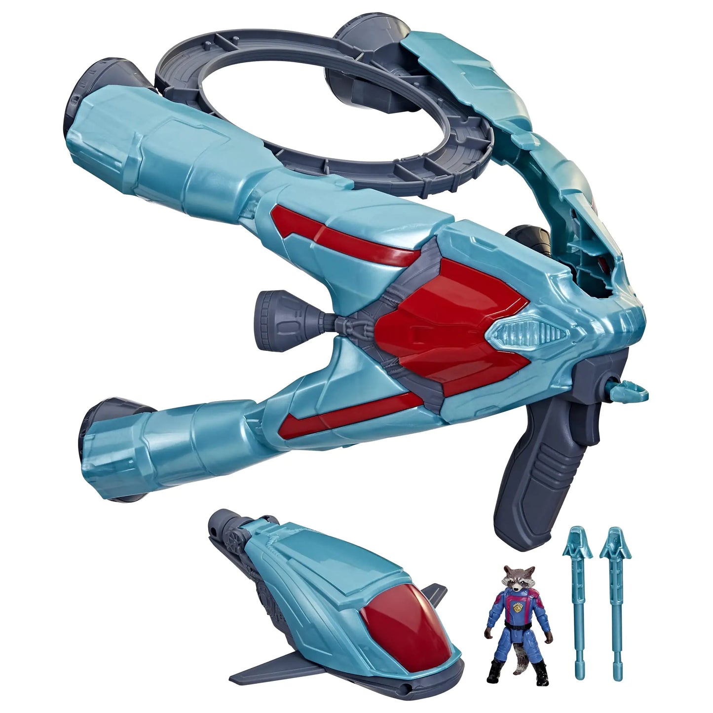 Hasbro Marvel Guardians of The Galaxy Vol.3 Galactic SpaceshipRocket Action Figure with Vehicle and Blaster AccessorySuperhero Toys for Kids - US seller