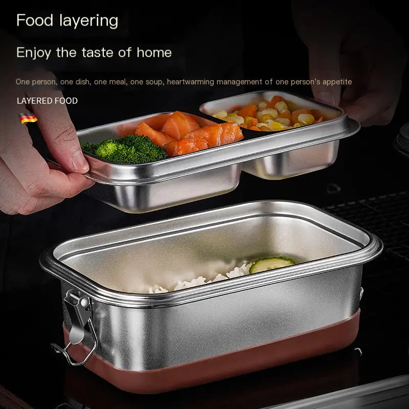 304 Stainless Steel Compartment Lunch Box with Seal