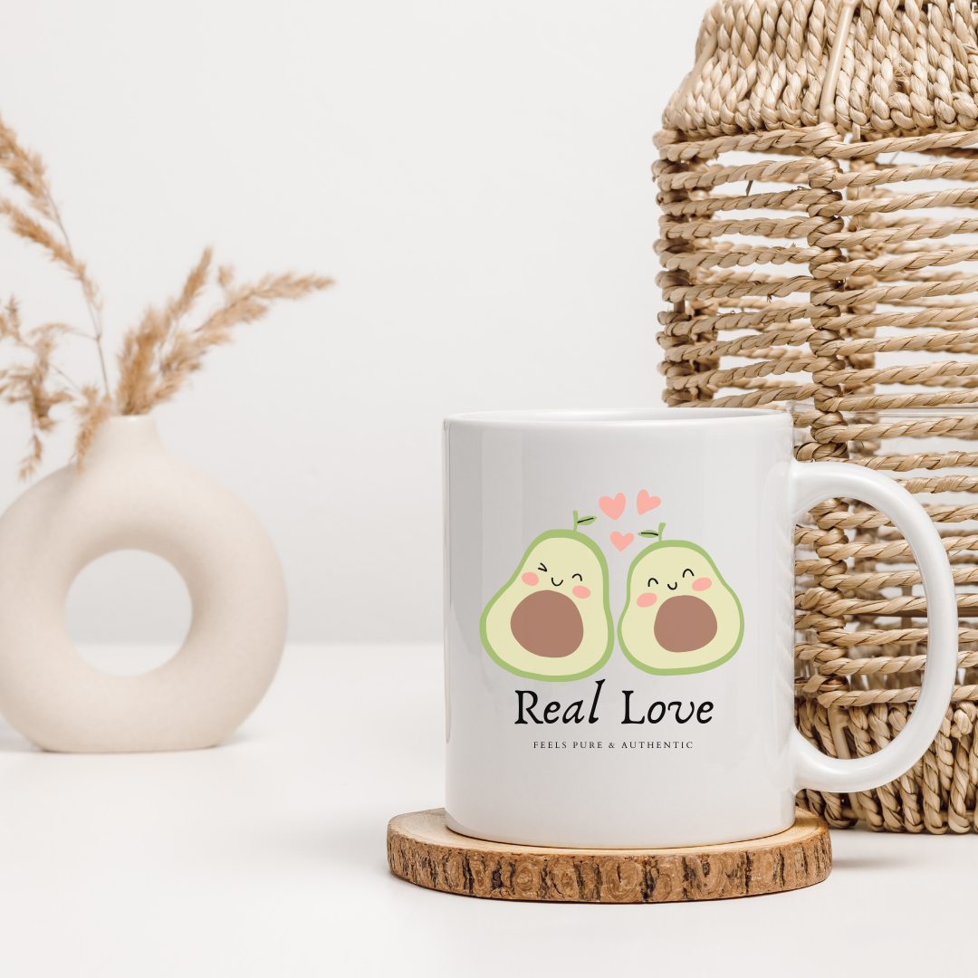 Avocado Mug, Reel Love Mug, Couples Mug, Valentine's Day Mug, Cute Avocado Coffee Mug, Valentine Coffee Mug, Valentine gift (11oz, 15oz)
