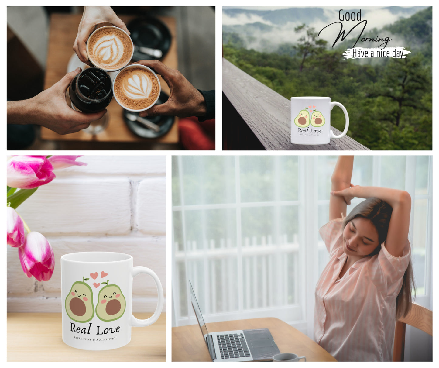 Avocado Mug, Reel Love Mug, Couples Mug, Valentine's Day Mug, Cute Avocado Coffee Mug, Valentine Coffee Mug, Valentine gift (11oz, 15oz)