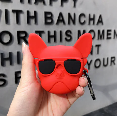 Cute Cartoon Bulldog Headphone Case Cover