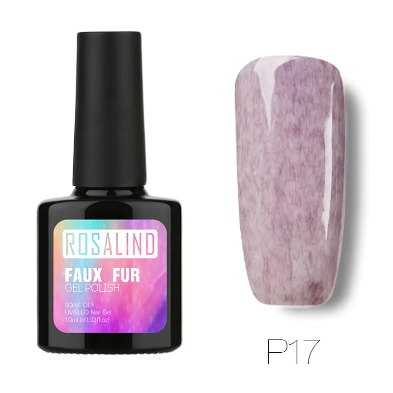 10ML Nail Polish with Faux Fur Finish for Nail Art
