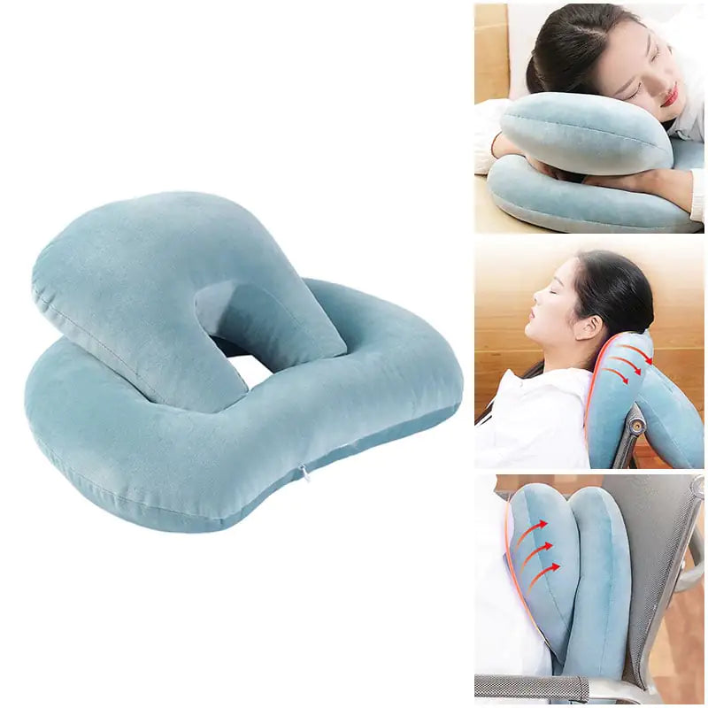U-Shaped Neck Support Travel Pillow with Arm Rest