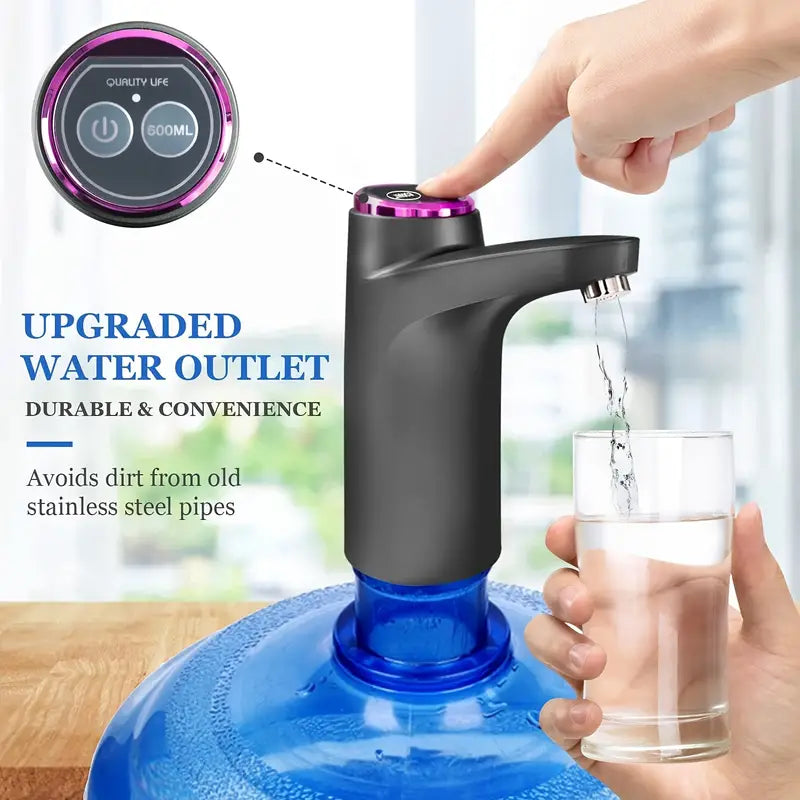 Wireless Portable USB Charging Water Bottle Pump