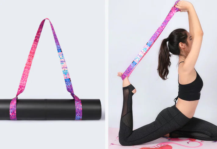 Colorful Nylon Yoga Mat Strap with Ratchet Tie Down