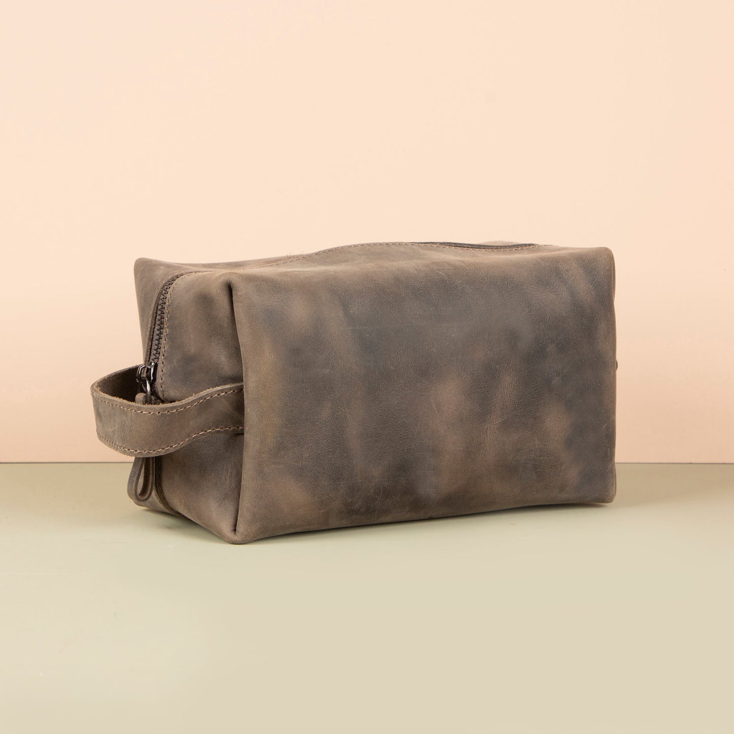 Handmade Leather Makeup Bag - Brown- Minneapolis