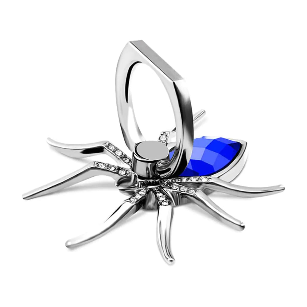 Spider Phone Ring Holder Mobile Phone Grip Holder 360 Degree Rotatable Compatible with All Smartphones and Tablet (Blue)