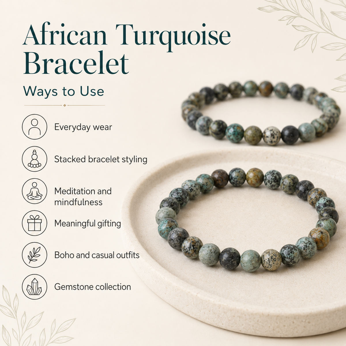 African Turquoise Bracelet (Transformation and Love).