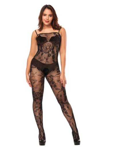 Women's Sexy Cami Bodysuit with Open Crotch Bodysock - Lingerie