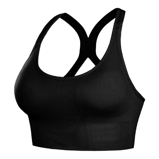 Adjustable Shockproof Sports Bra with Seamless Design - Lingerie