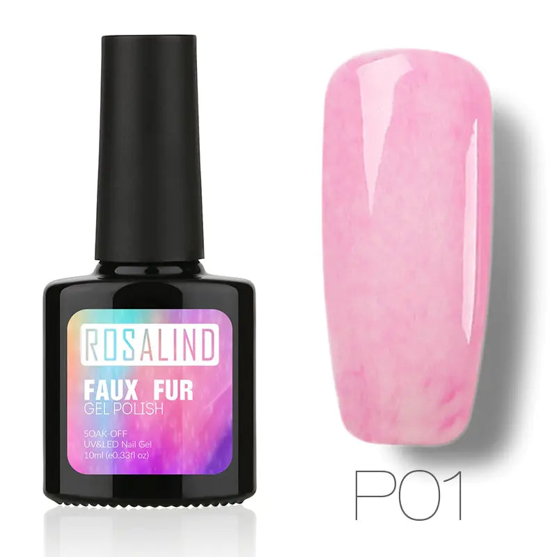 10ML Nail Polish with Faux Fur Finish for Nail Art