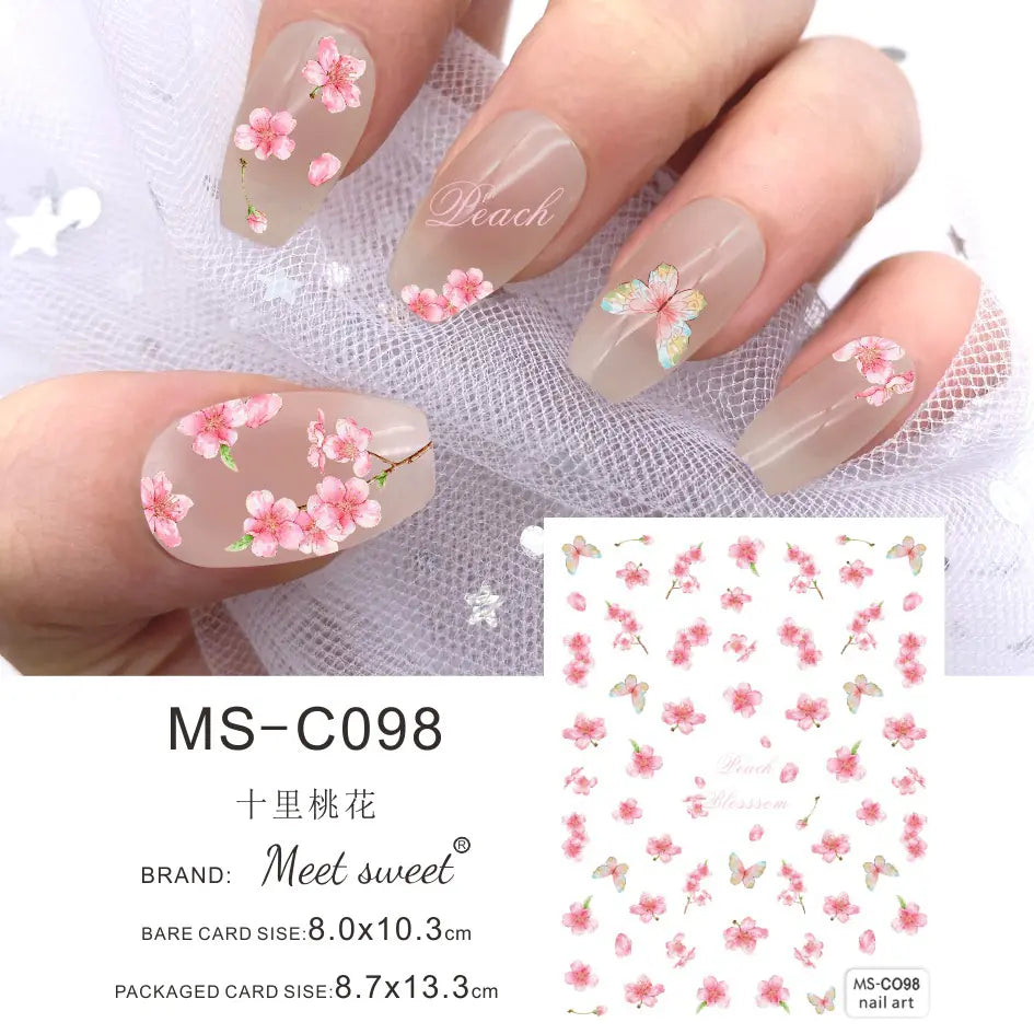 MEET SWEET Spring Summer Nail Art Stickers