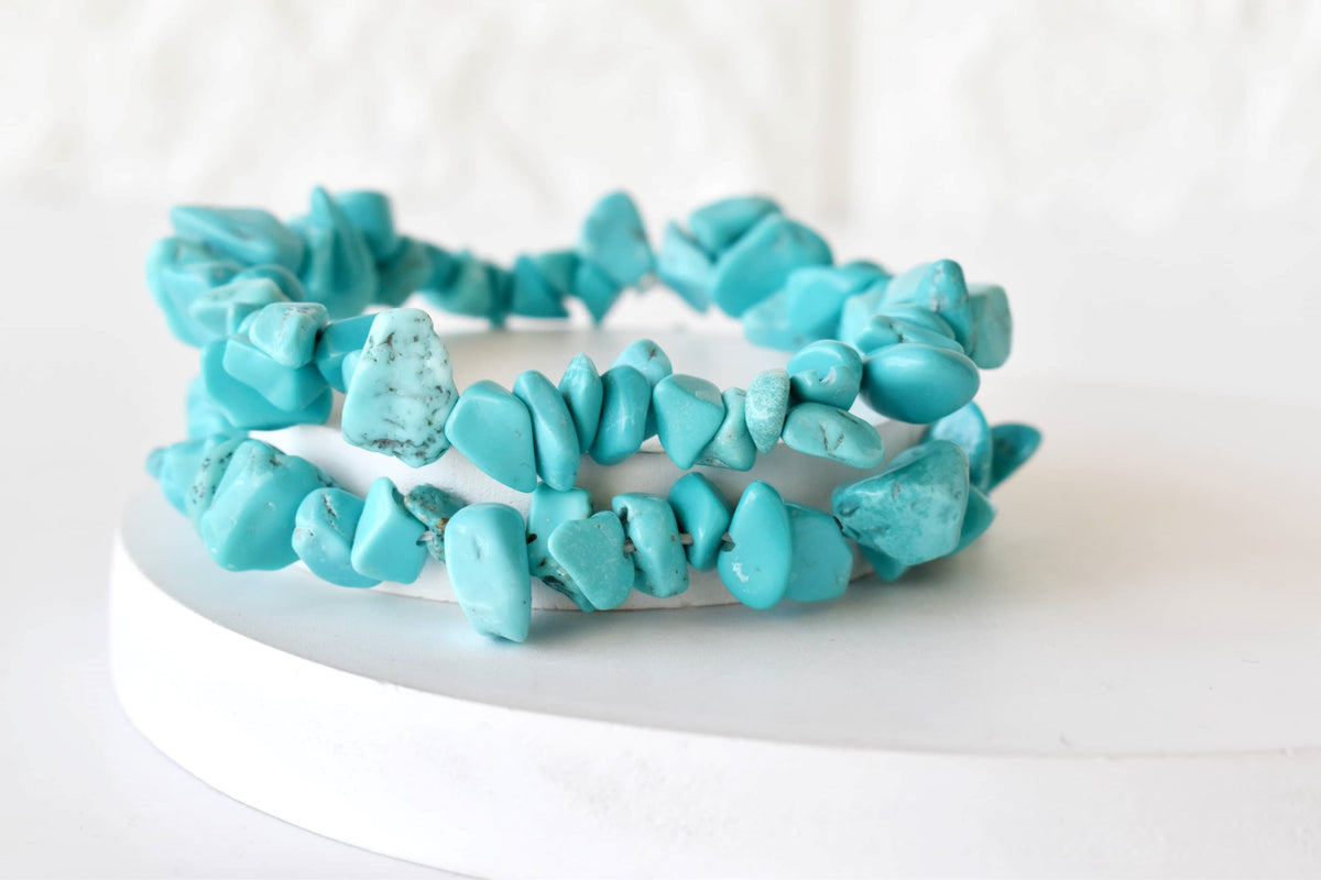 Turquoise Chip Bracelet (Travel and Enhancing)