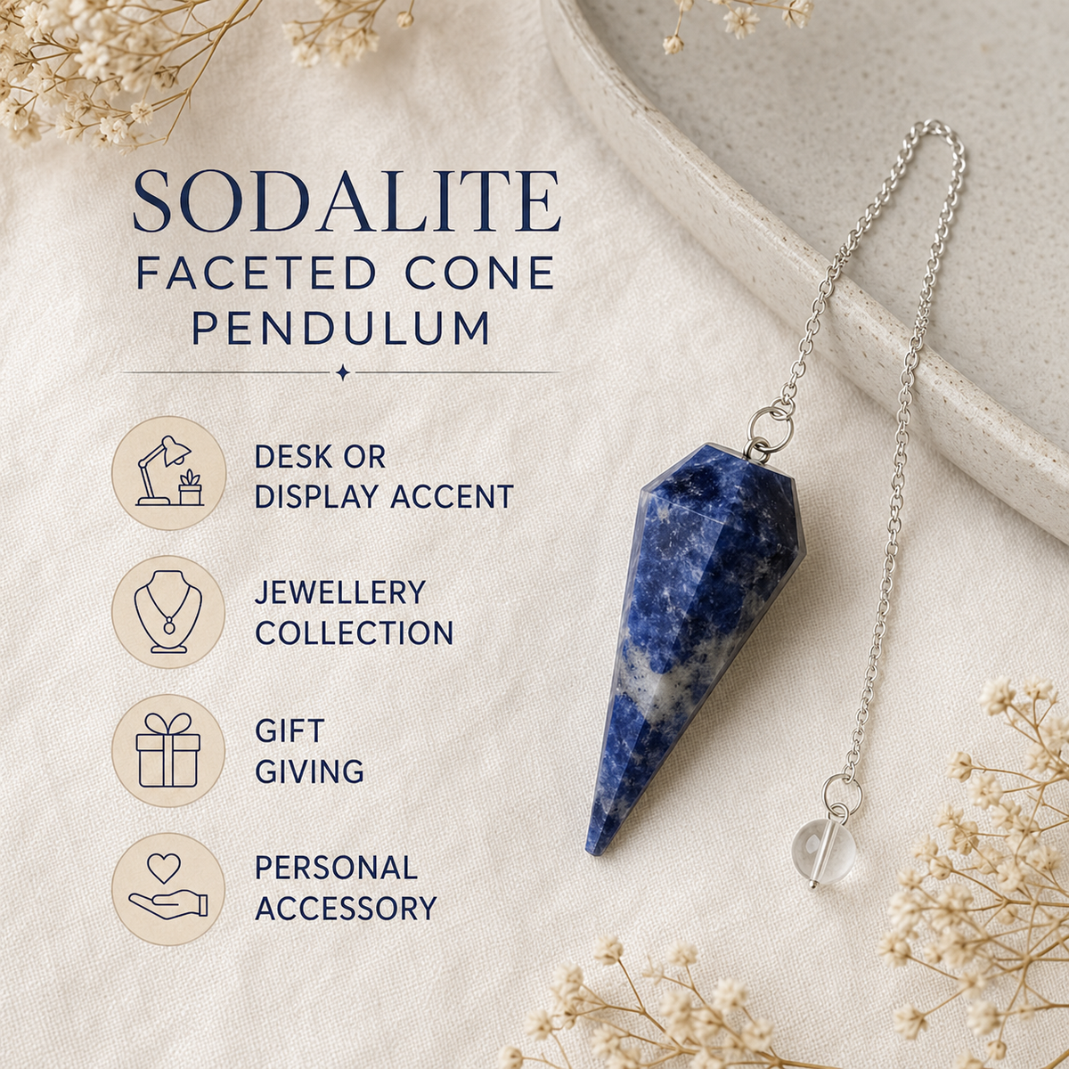 Sodalite Pendulum (Intuition and Truth)