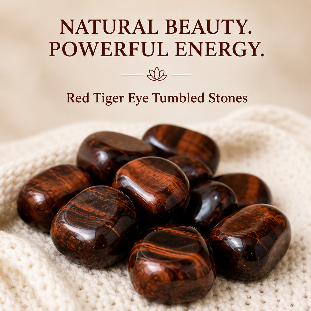 Red Tiger Eye Tumbled Crystals (Self Discovery and Self-Discipline)
