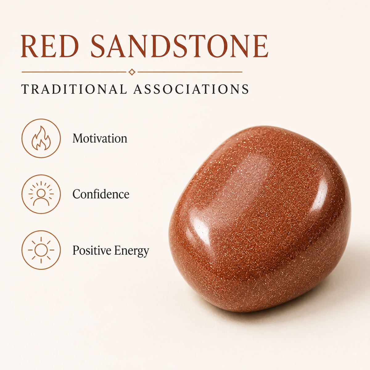 Red Sandstone Tumbled Crystals (truth and clarity)