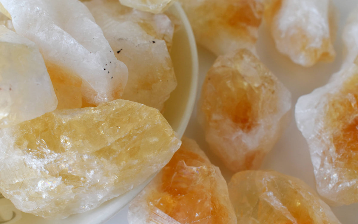 Large Natural Citrine Points, Healing Crystal Points
