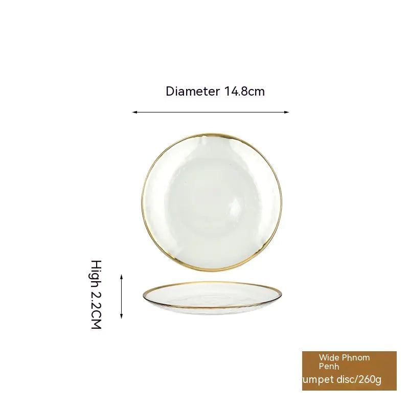 Creative Glass Fruit Plate Set for Home Use