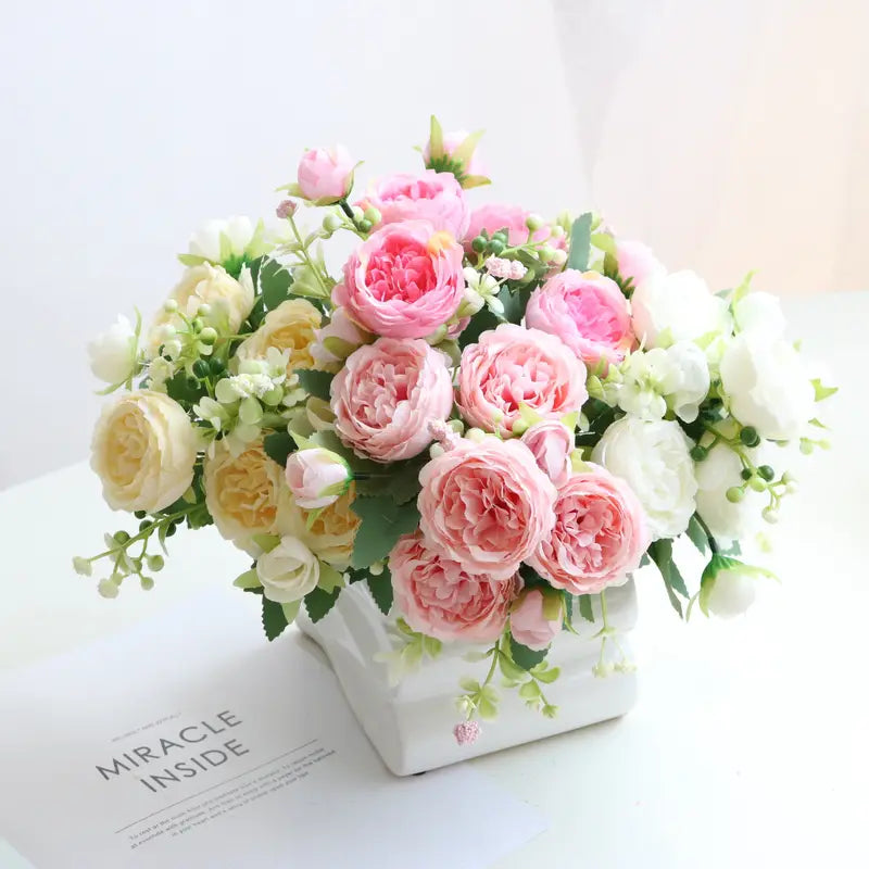 5 Heads Artificial Peony Simulation Flower Decoration