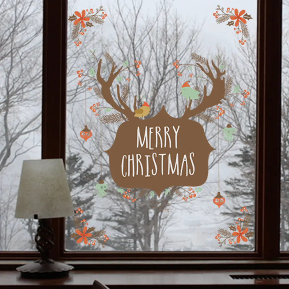 Eco-Friendly Wall Stickers for Christmas Window Decor