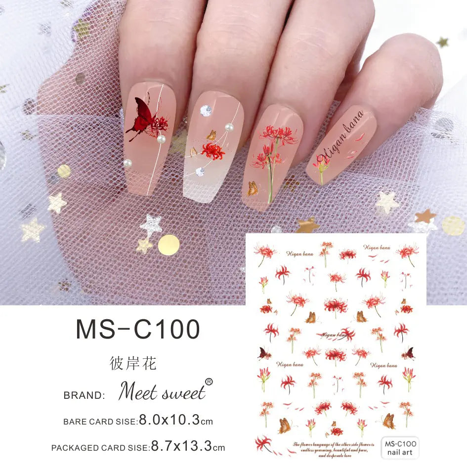 MEET SWEET Spring Summer Nail Art Stickers Wholesale