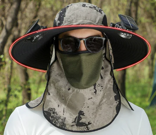 Solar Fan Outdoor Sun Hat - 888