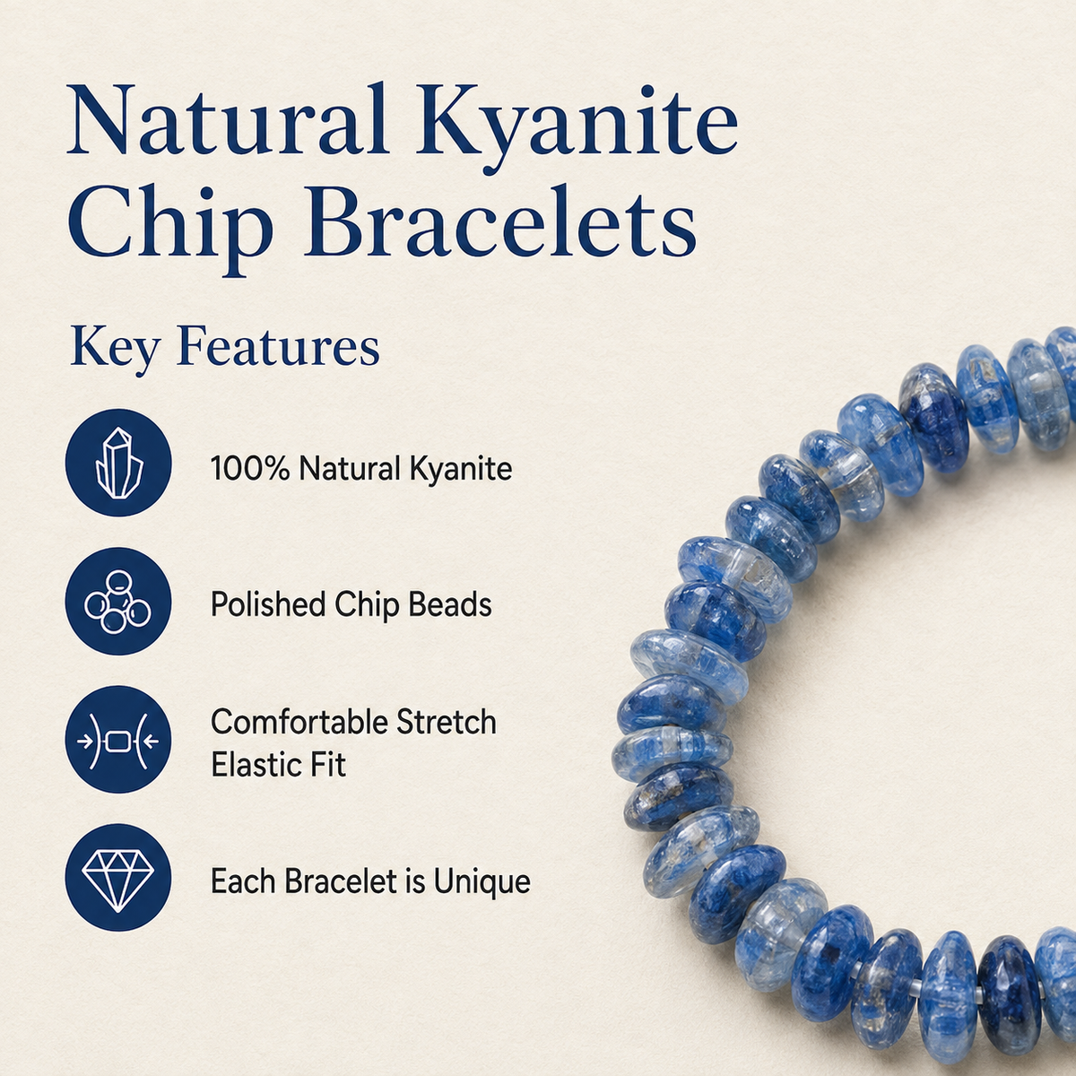 Kyanite Chip Bracelet (Relaxation and Angelic Communication)