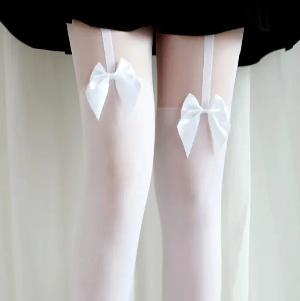 Women's Fashion Thigh-High Stockings with Garter Bow - Lingerie
