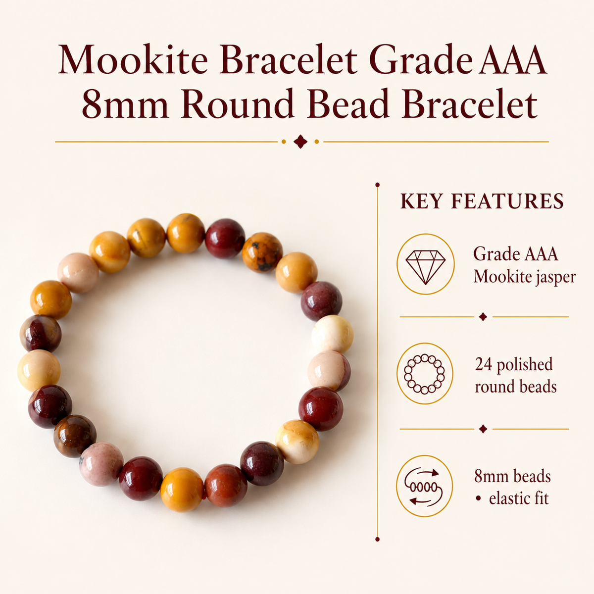 Mookaite Bracelet (Leadership and Longevity)