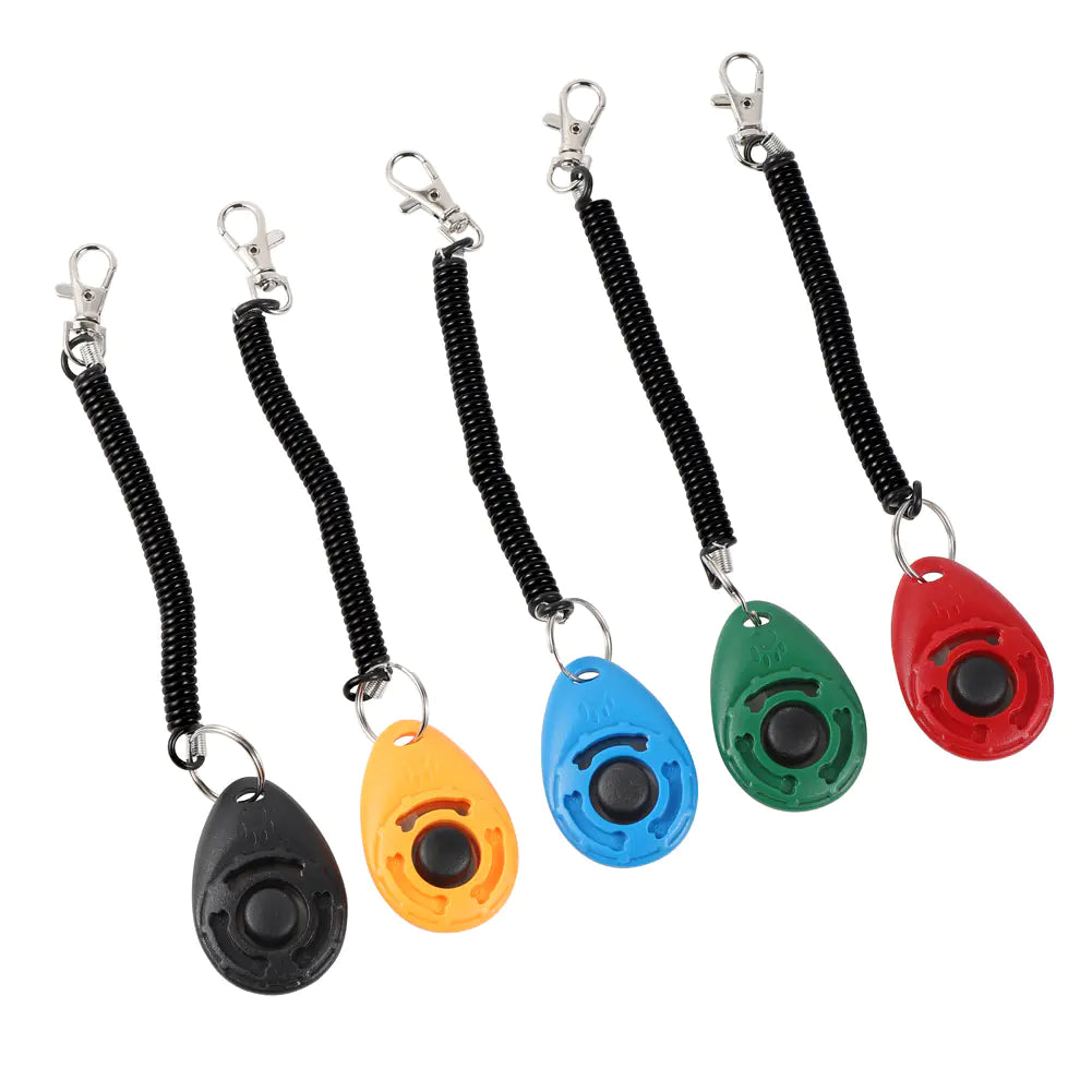 Einstellbarer Hundetrainings-Clicker mit Schlüsselanhänger-Gurt