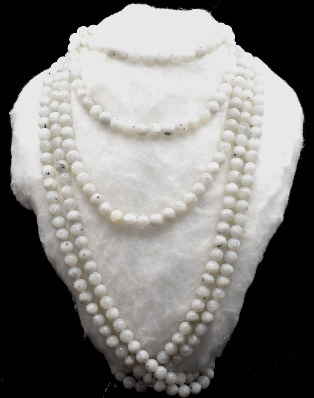 White Rainbow Moonstone Beads, Natural Round Crystal Beads 4mm to 10mm