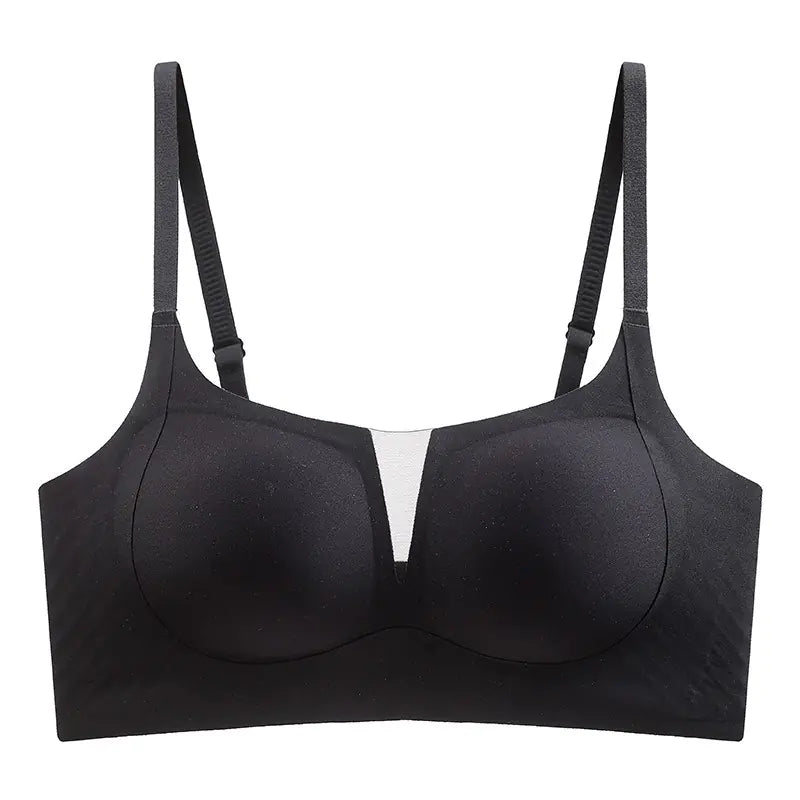 Jelly Soft Support Deep V Wireless Breathable Bra - Lingerie