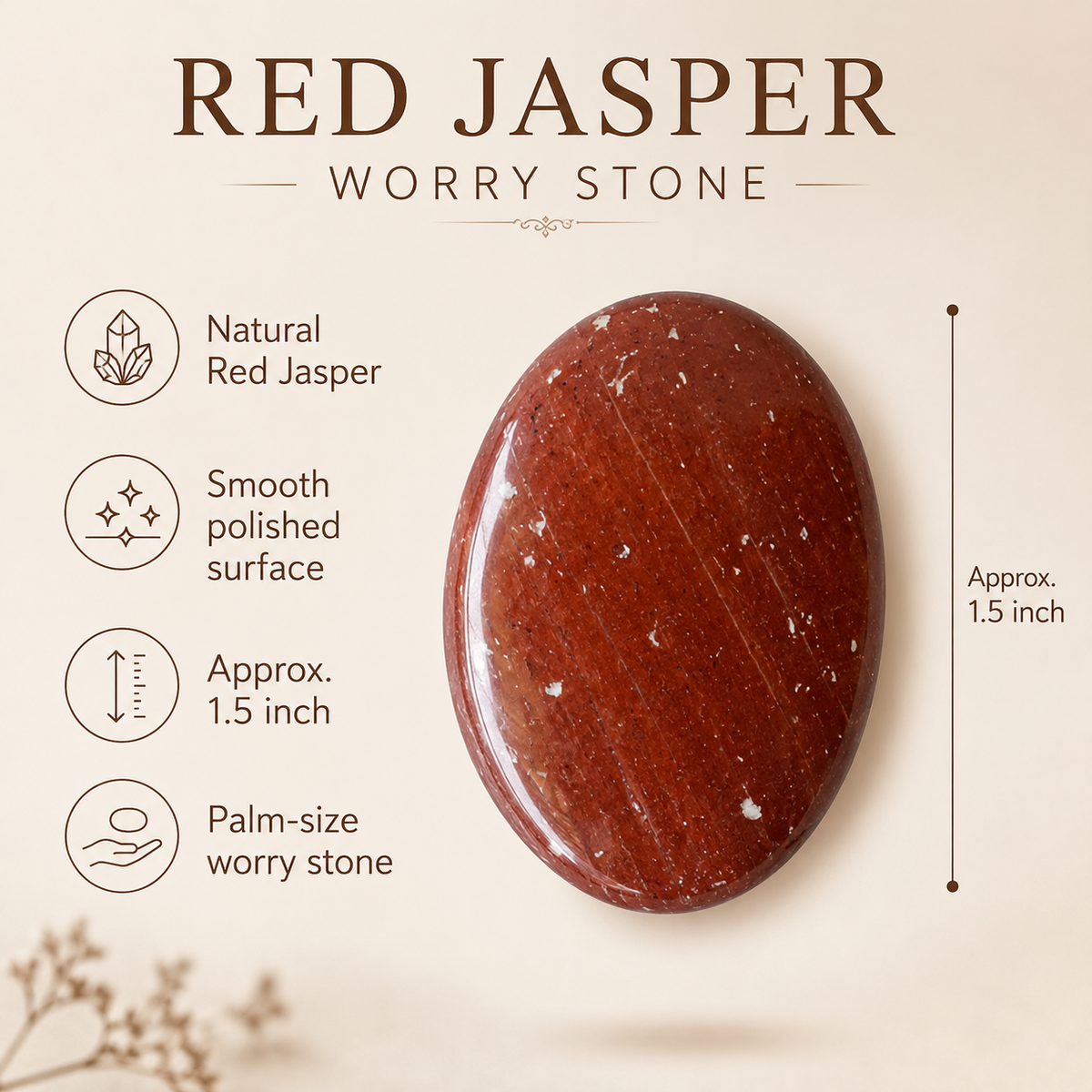 Red Jasper Pocket Stones (Generosity and Balance)