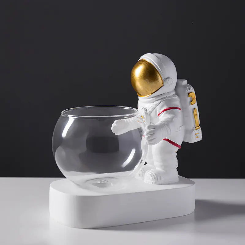 Creative Astronaut Hydroponic Glass Vase Decor