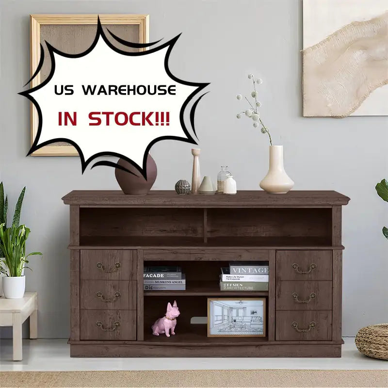 Well-designed TV Cabinet Vintage Home Living Room Wood TV Stand For TVs Modern Entertainment Center Farmhouse TV Storage Cabinet