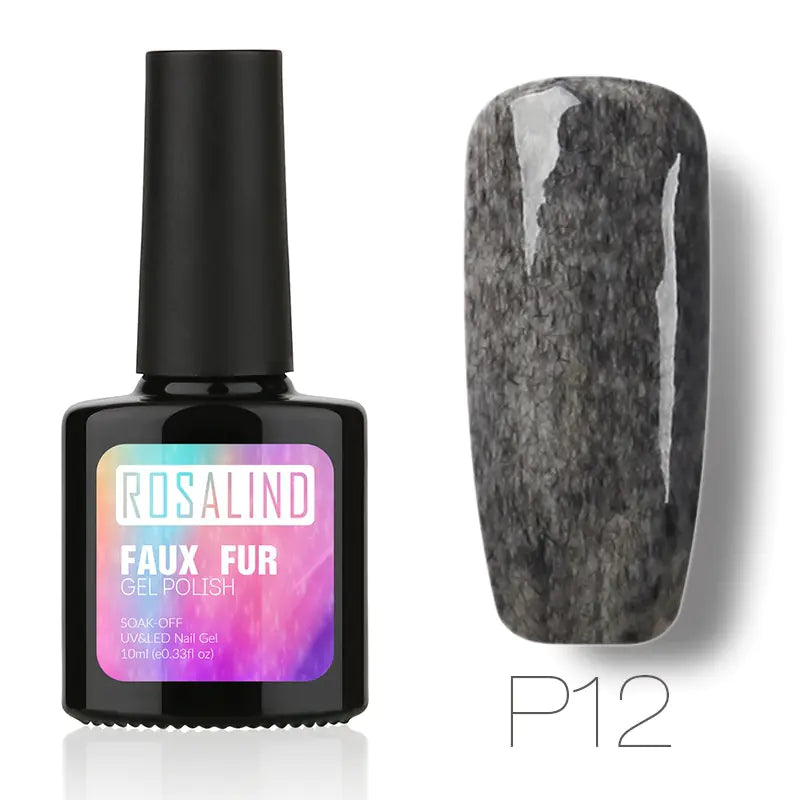 10ML Nail Polish with Faux Fur Finish for Nail Art