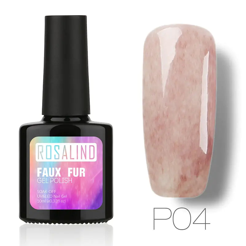 10ML Nail Polish with Faux Fur Finish for Nail Art