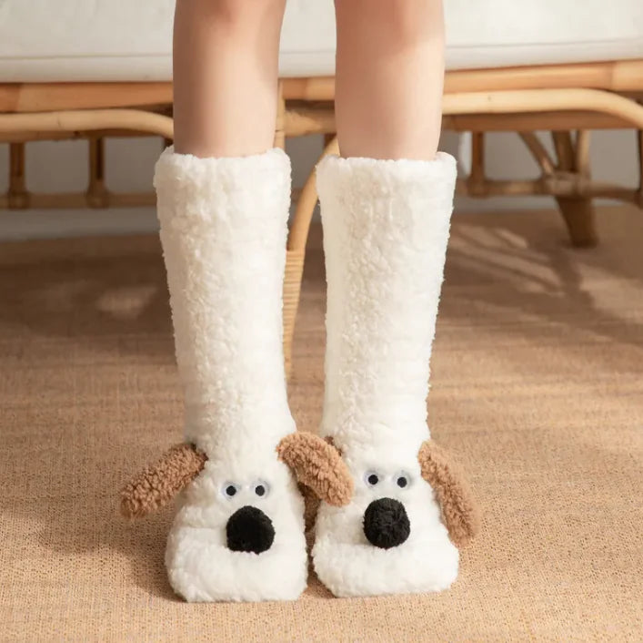Women’s Plush Dog Socks - 888