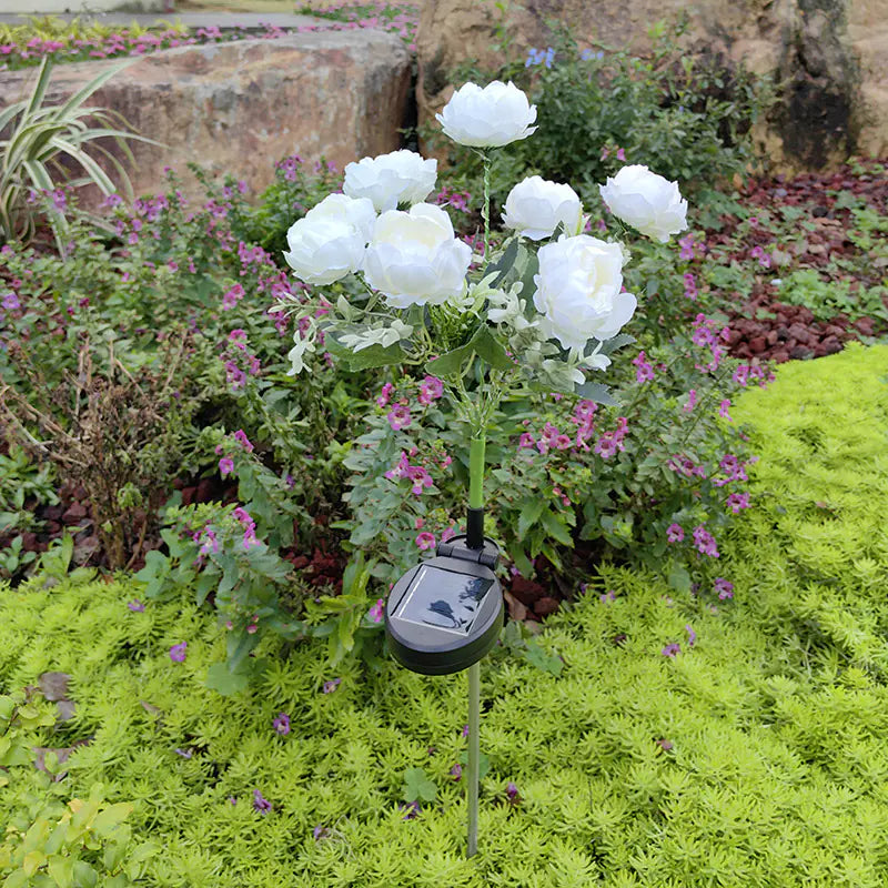 Solar LED Peony Garden Light for Outdoor Decoration - 888