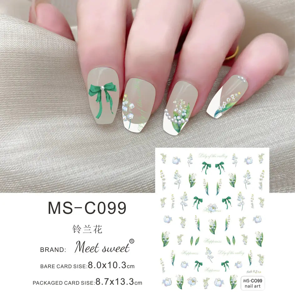 MEET SWEET Spring Summer Nail Art Stickers Wholesale