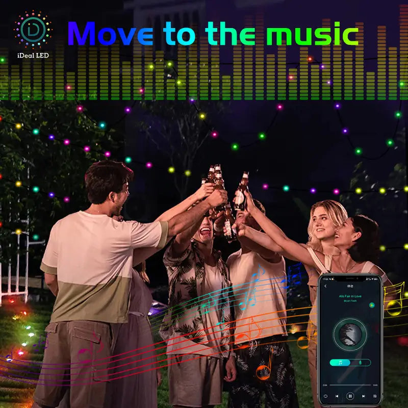 RGB IC LED Fairy String Lights with Smart APP Control