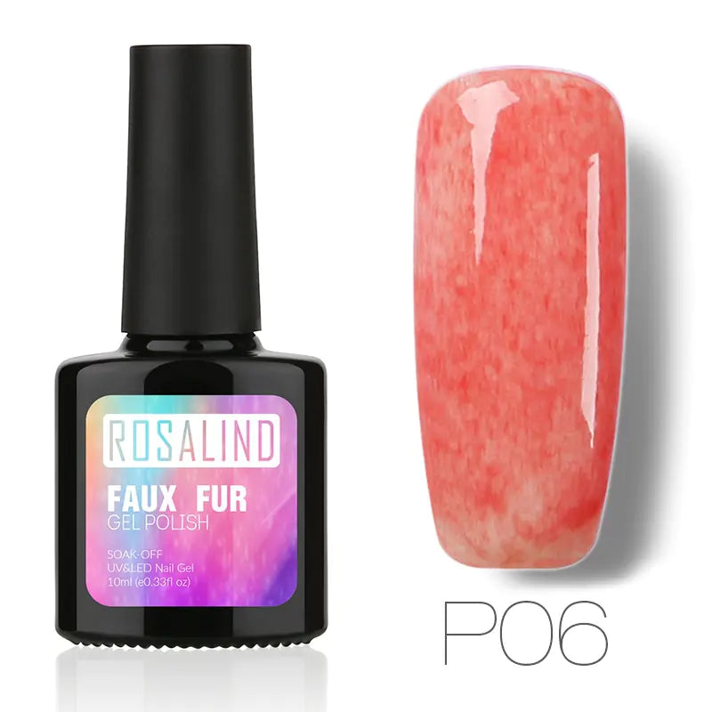 10ML Nail Polish with Faux Fur Finish for Nail Art
