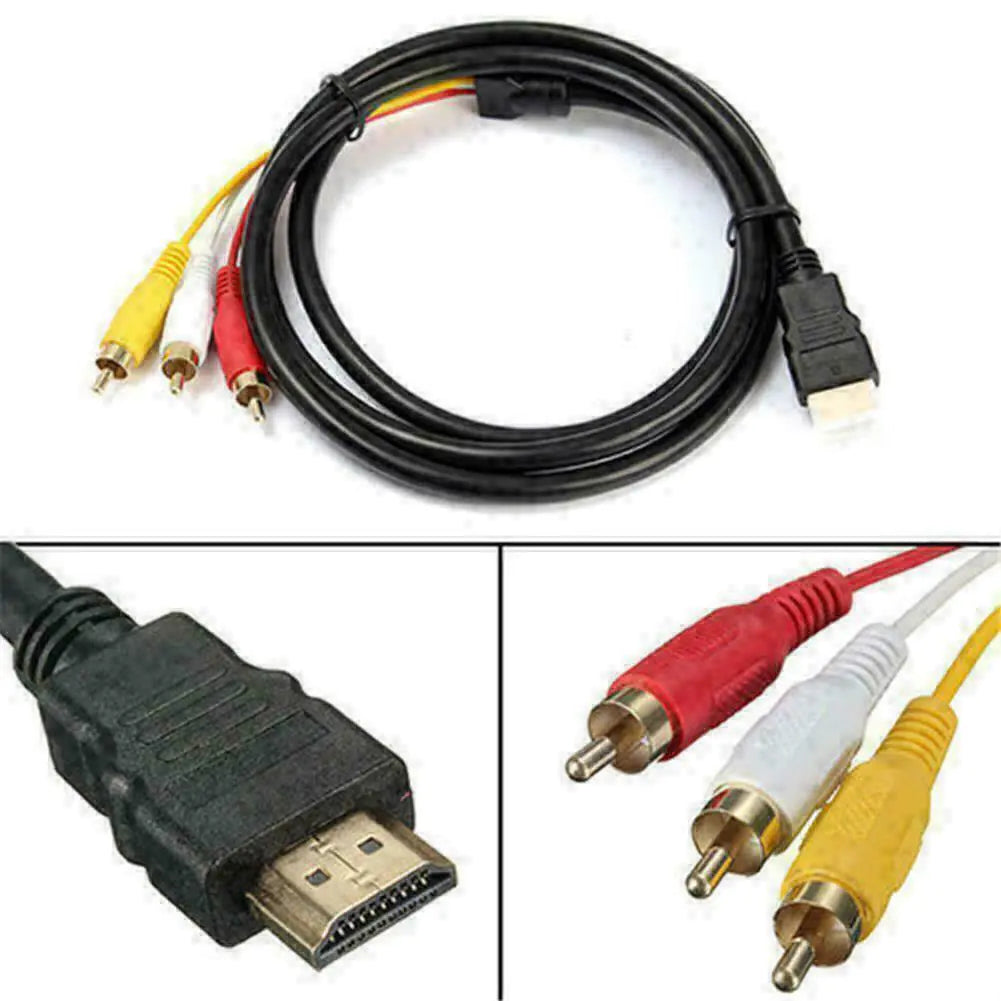 HDMI Male To 3 RCA Video Audio AV Component Converter Adapter Cable HDTV 1080