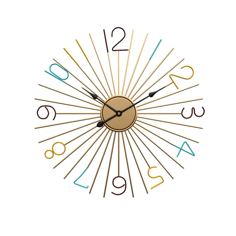Silent Metal Wall Clock - Creative Iron Art Design