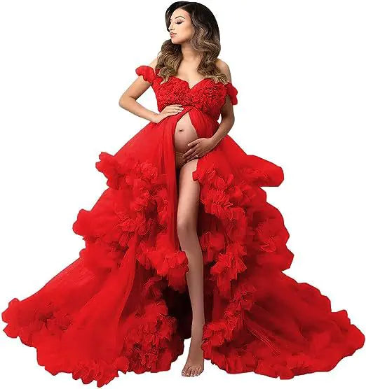 New Cross-Border Maternity Sheer Dress for Photography - 888