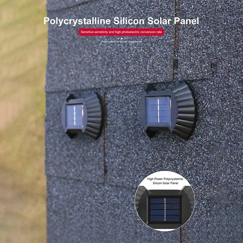 2-Piece Solar Shell Wall Lamp for Outdoor Use
