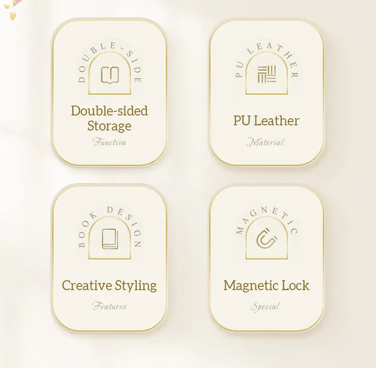 Stilvolle Tagebuch-Schmuckschatulle – Magnetischer Organizer für Accessoires