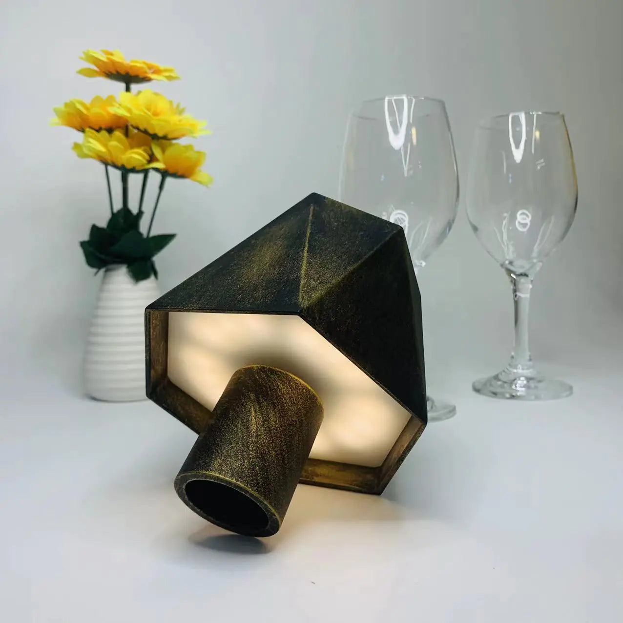 Creative Octagonal Bottle Table Lamp for Bars and Restaurants