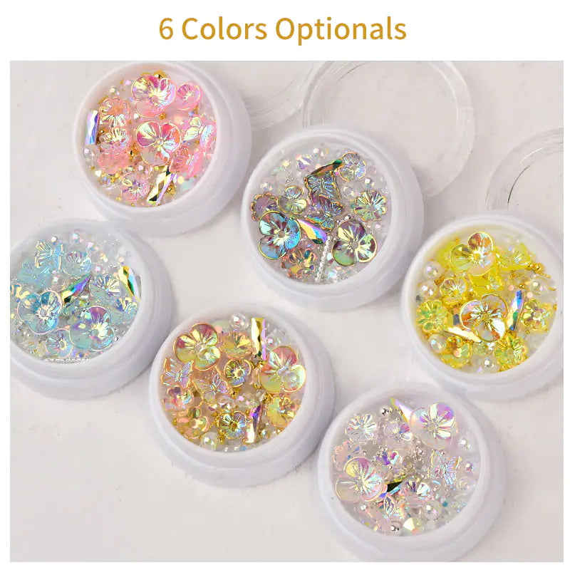 Summer Popular Nail Art Kit with Butterfly Decorations